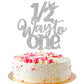 ZHUOWEISM Cake Topper Glitter Half Way to Go Decoration for 6 Months Birthday, Silver, Paper
