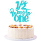 ZHUOWEISM Cake Topper Glitter Happy 6 Months Birthday Decoration, Blue, Paper, 1 PCS