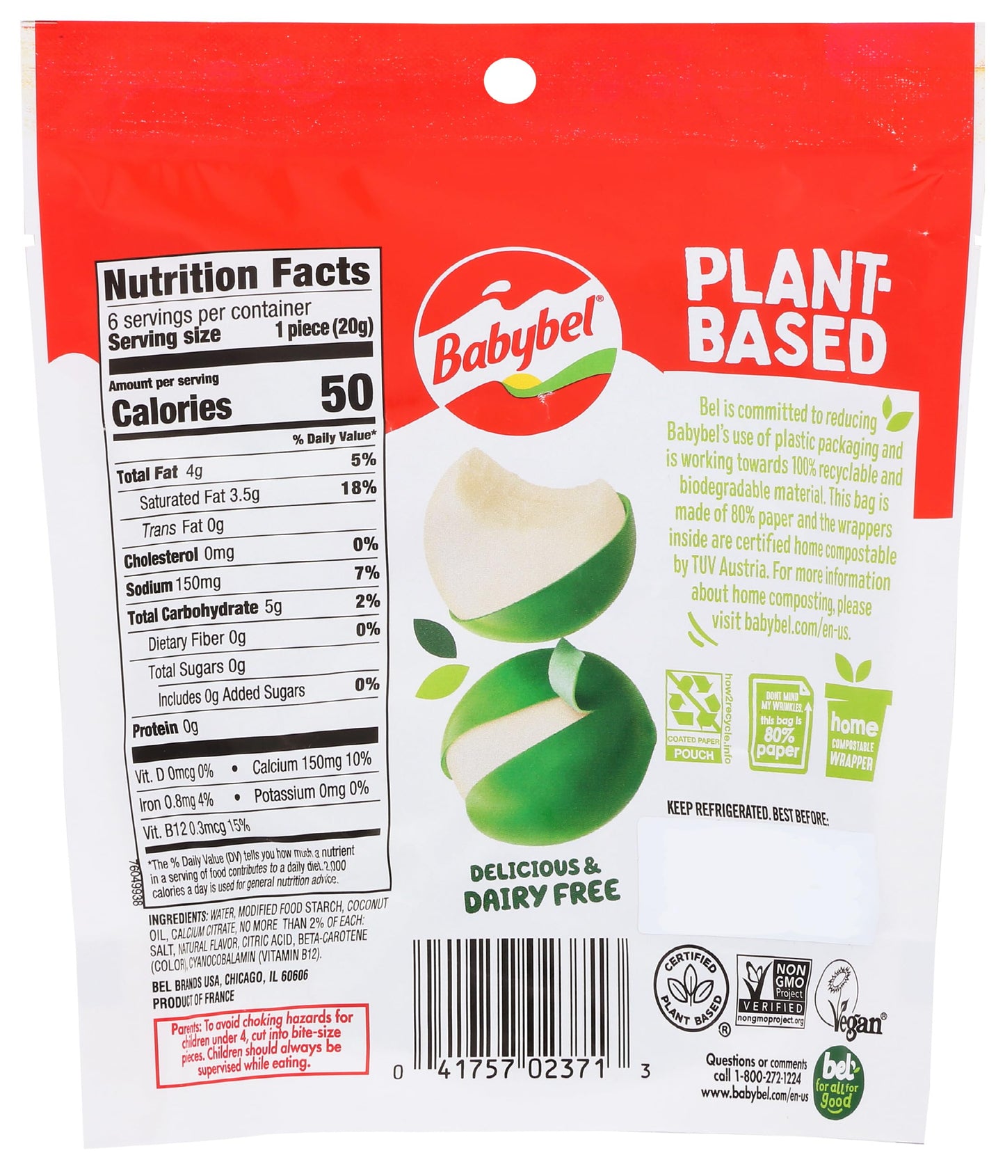 Babybel Plant-Based Cheese Snacks, 4.23 OZ
