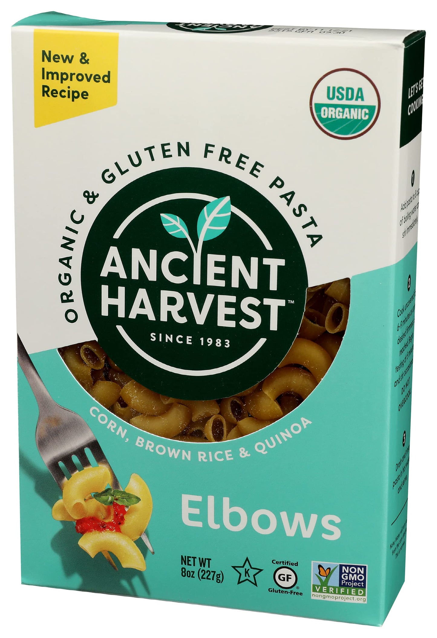Ancient Harvest Quinoa Pasta, Elbows, 8 Ounce