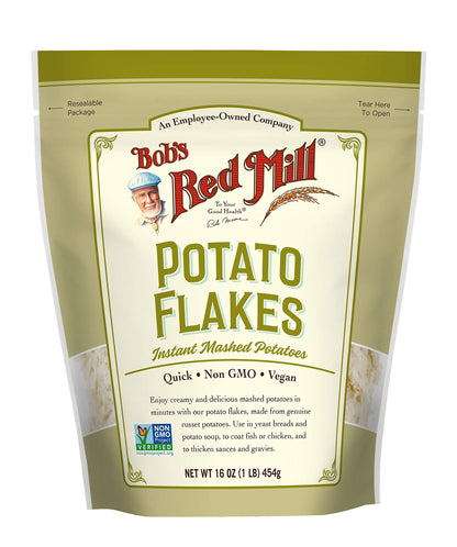 Bob's Red Mill Potato Flakes, 16oz (Pack of 1) - Non GMO, Vegan, Kosher
