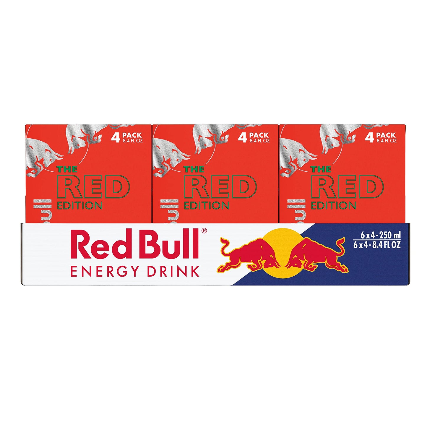 Red Bull Red Edition Energy Drink, Watermelon, 80mg Caffeine, 8.4 Fl Oz, 24 Pack (6x4)