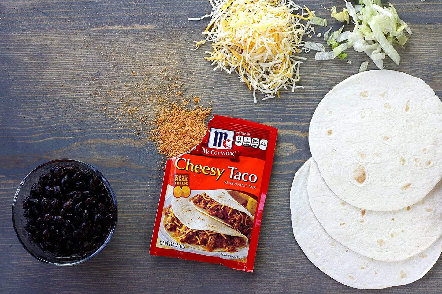 McCormick Taco Cheesy Seasoning Mix, 1.12 OZ (Pack - 4)