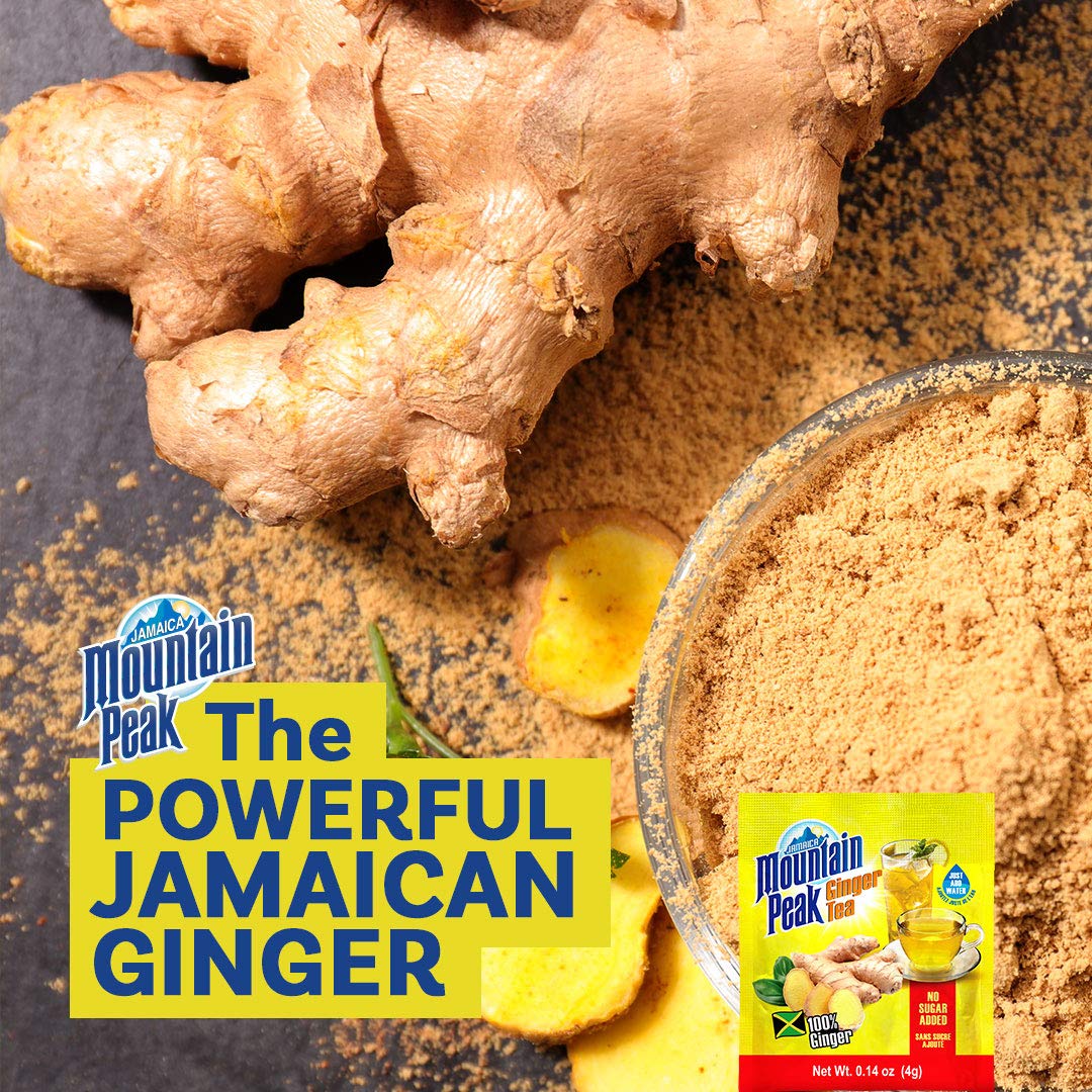 Jamaica Mountain Peak Ginger Instant Tea Unsweetened 14 Sachets