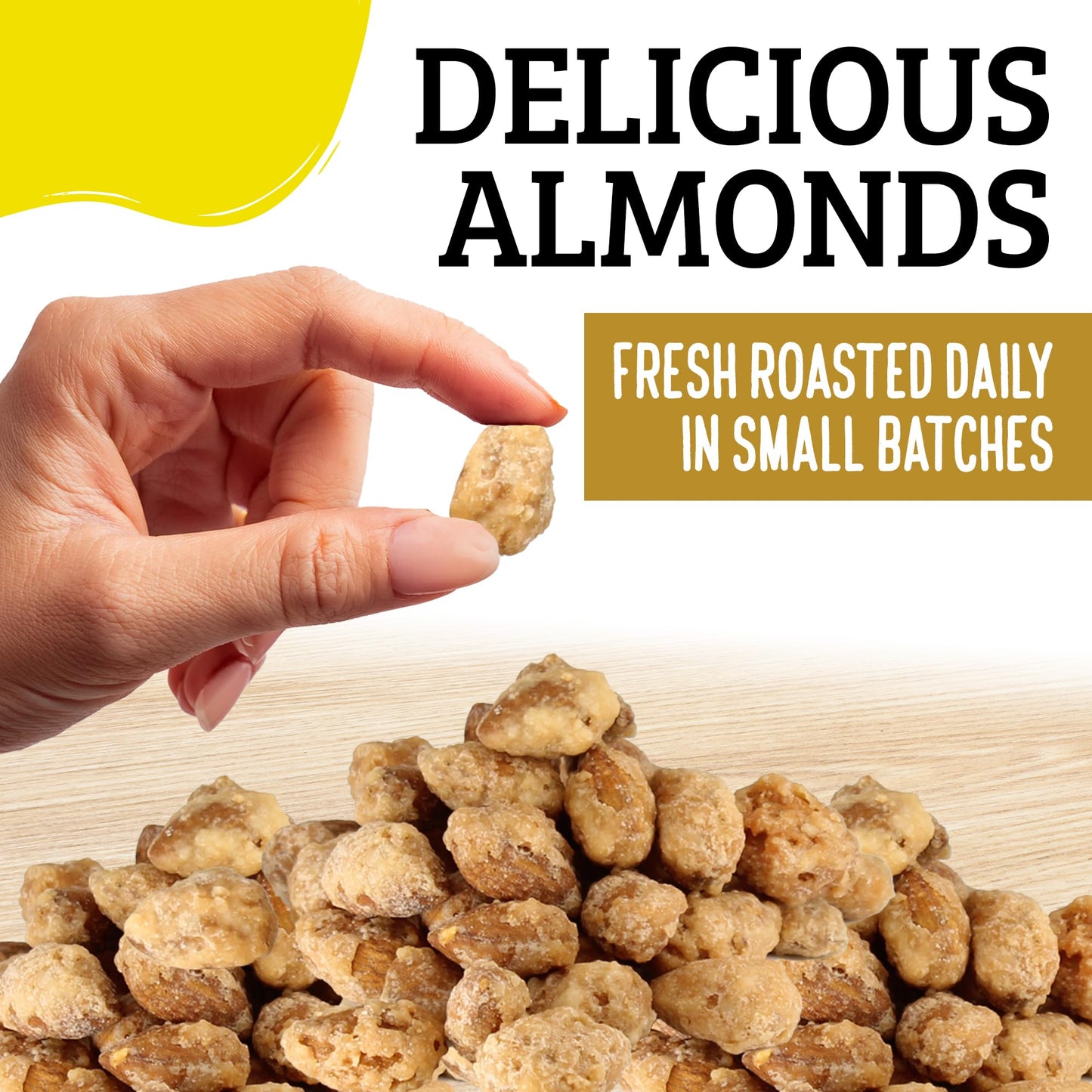 Almond Brothers Roasted Almonds - Hand Crafted Lemon Glazed Almonds, Gluten-Free, Non-Gmo, Candied Almonds, Gourmet Almonds Snac