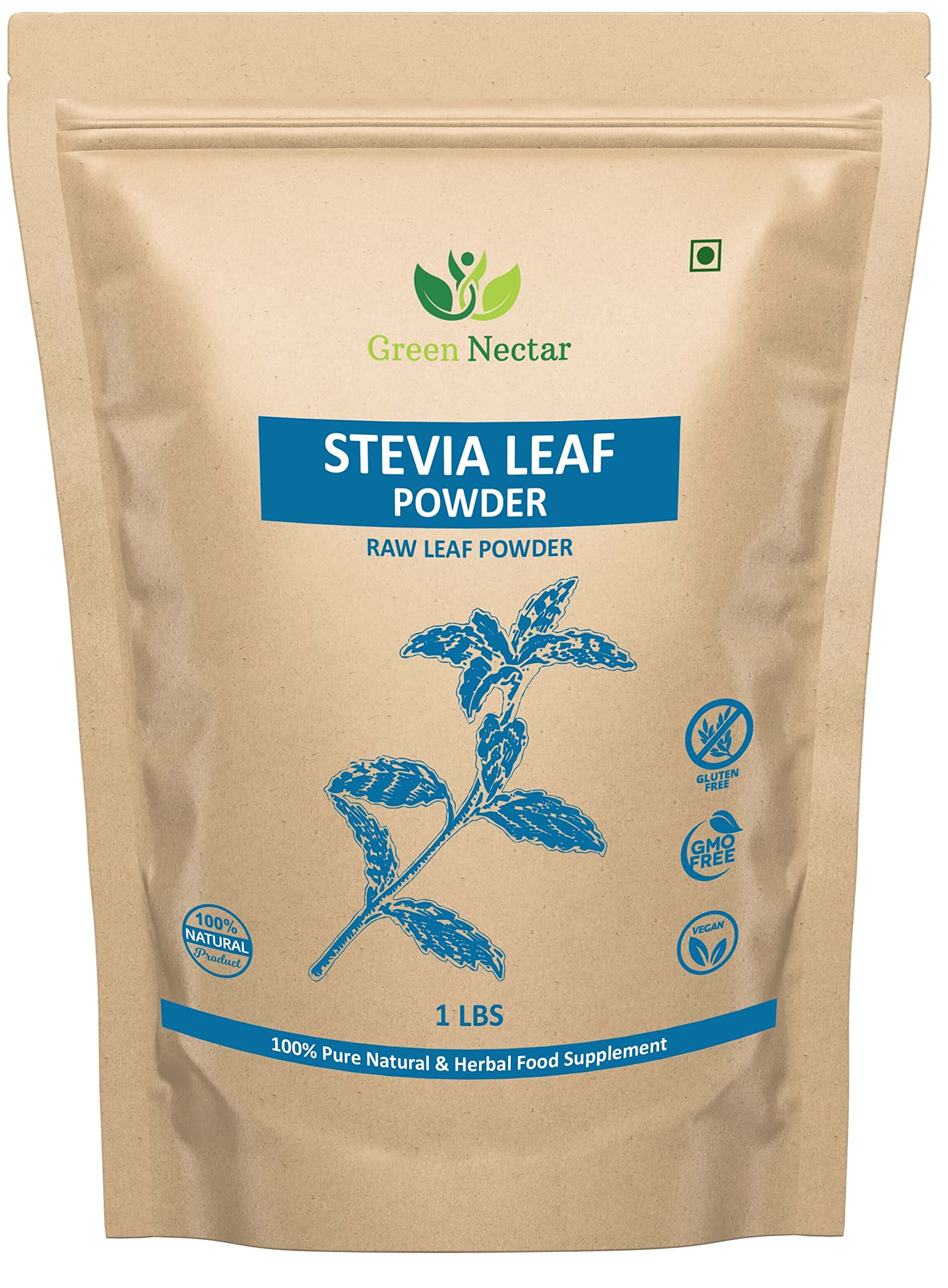 Generic Green Stevia Powder Natural Sweetener, 16 Ounces, Zero Calories, Non-GMO, Raw, No Preservatives