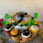 Gyufise Cupcake Toppers, 24 Pcs, Glitter Graduation Congrats Grad 2025, Green, Paper