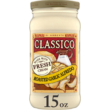 Classico Roasted Garlic Alfredo Pasta Sauce, 15 oz Jar