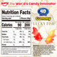 Amos 4D Gummy Goldfish Lucky Fish Candy, 3D Goldfish-Shaped Filled Gummies, Made With Real Mango & Peach Juice, Gluten-Free, 65G