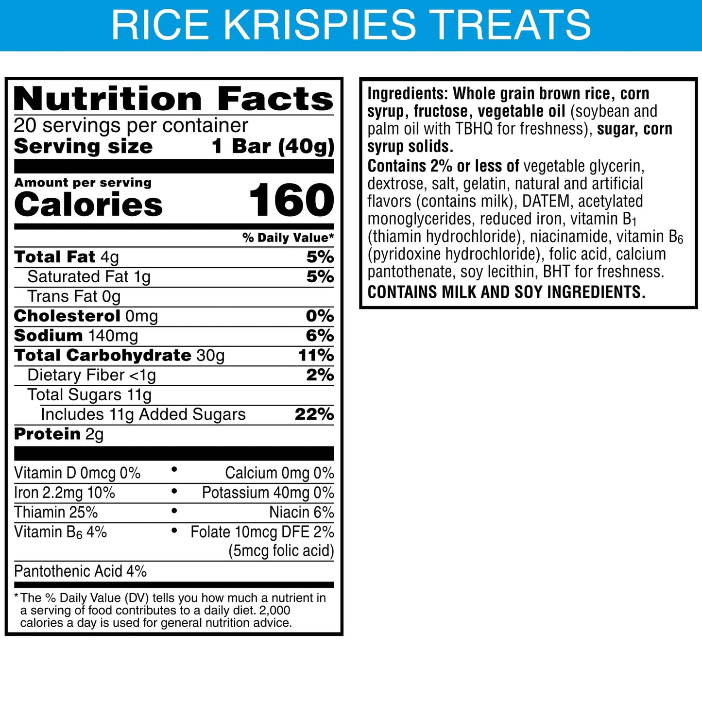 Kelloggs Rice Krispies Treats, Crispy Marshmallow Squares, Original, Made With Whole-Grain, Bulk Size (Pack of 80, 1.41 oz Bars)