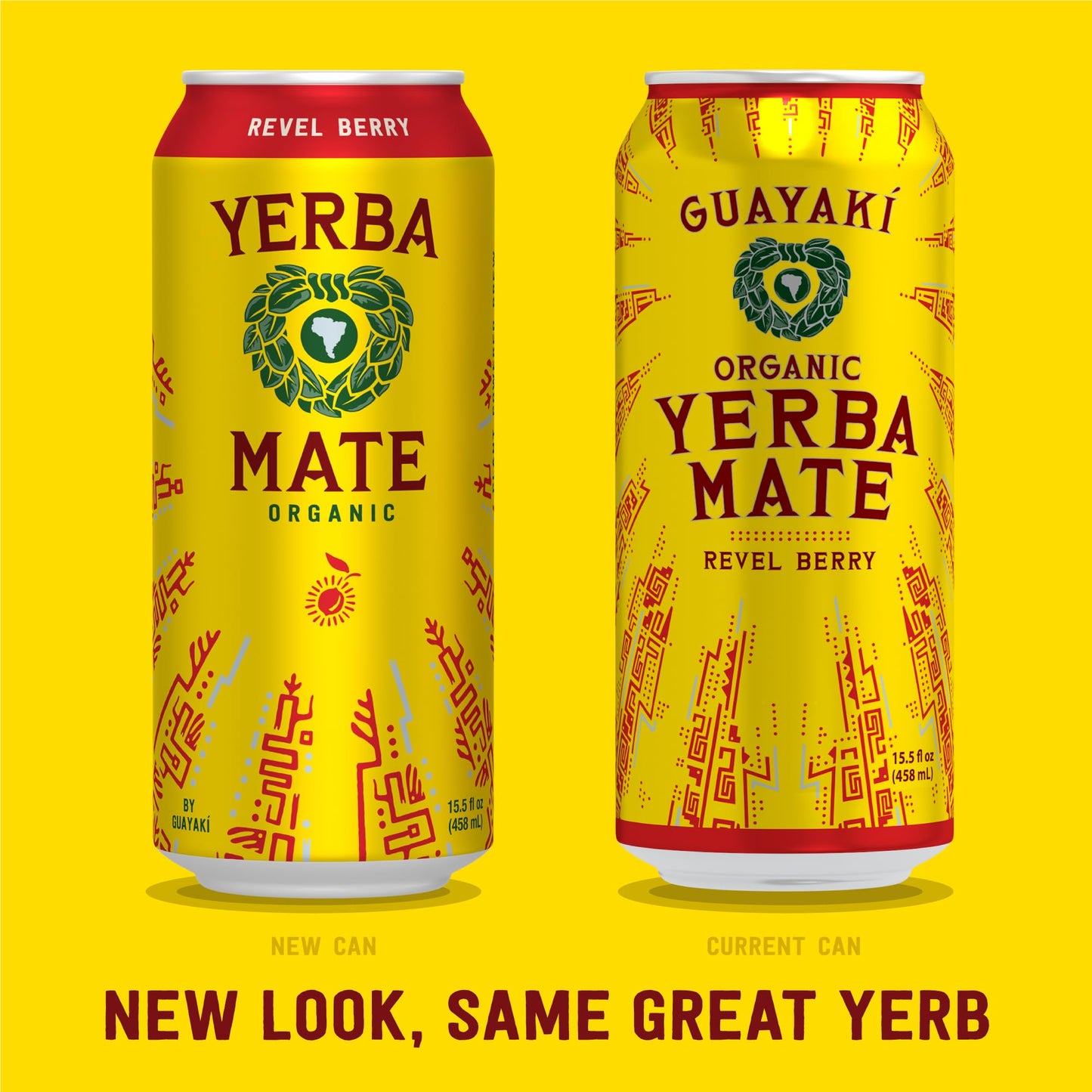 Yerba Madre Organic Yerba Mate  Energy Drink Alternative  Revel Berry  150mg Natural Plant Based Caffeine  Better for You Energy & Focus  No Jitters or Crash  15.5 Oz (Pack of 12) (Packaging May Vary)