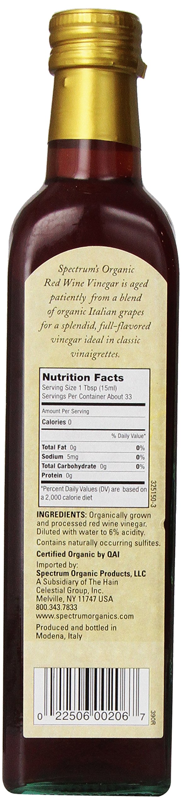Spectspirit-inspired flavor Culinary Organic Red Wine Vinegar, 16.9 fl. oz., Pack of 1