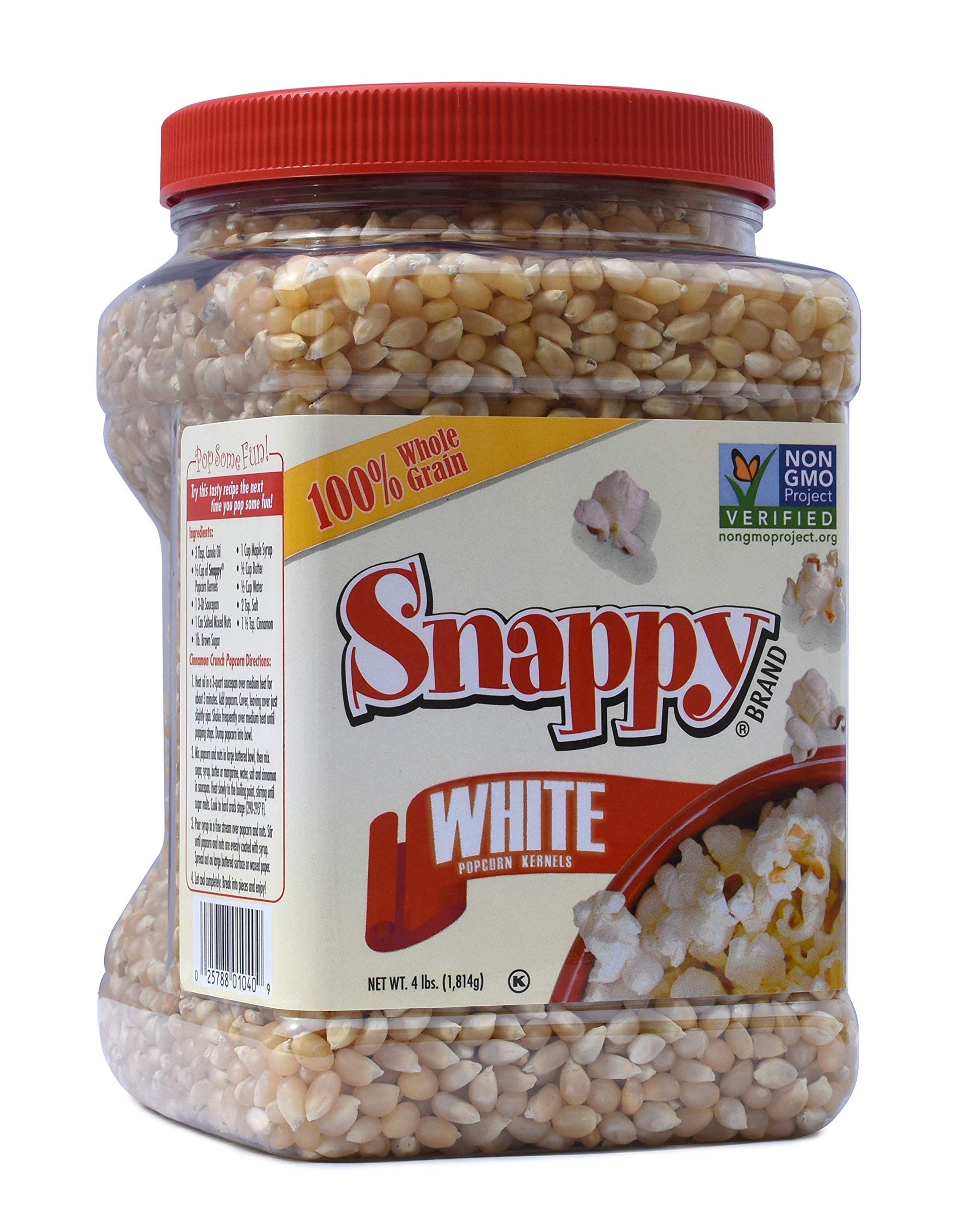 SNAPPY White Popcorn, 4 Pounds, 64 Ounce (Pack of 1)