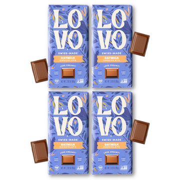 Lovo Oatmilk Chocolate Bar, Dairy Free & 100% Plant-Based & Dairy Free Milk Chocolate, Creamy And Delectable Vegan Milk Chocolat