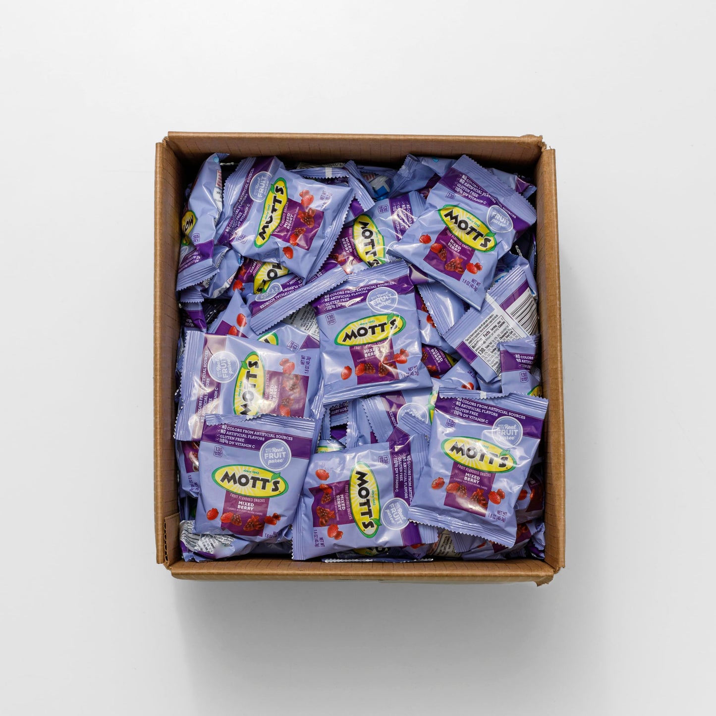 Motts Mixed Berry Fruit Snacks, 1.6 Oz, 144 Count