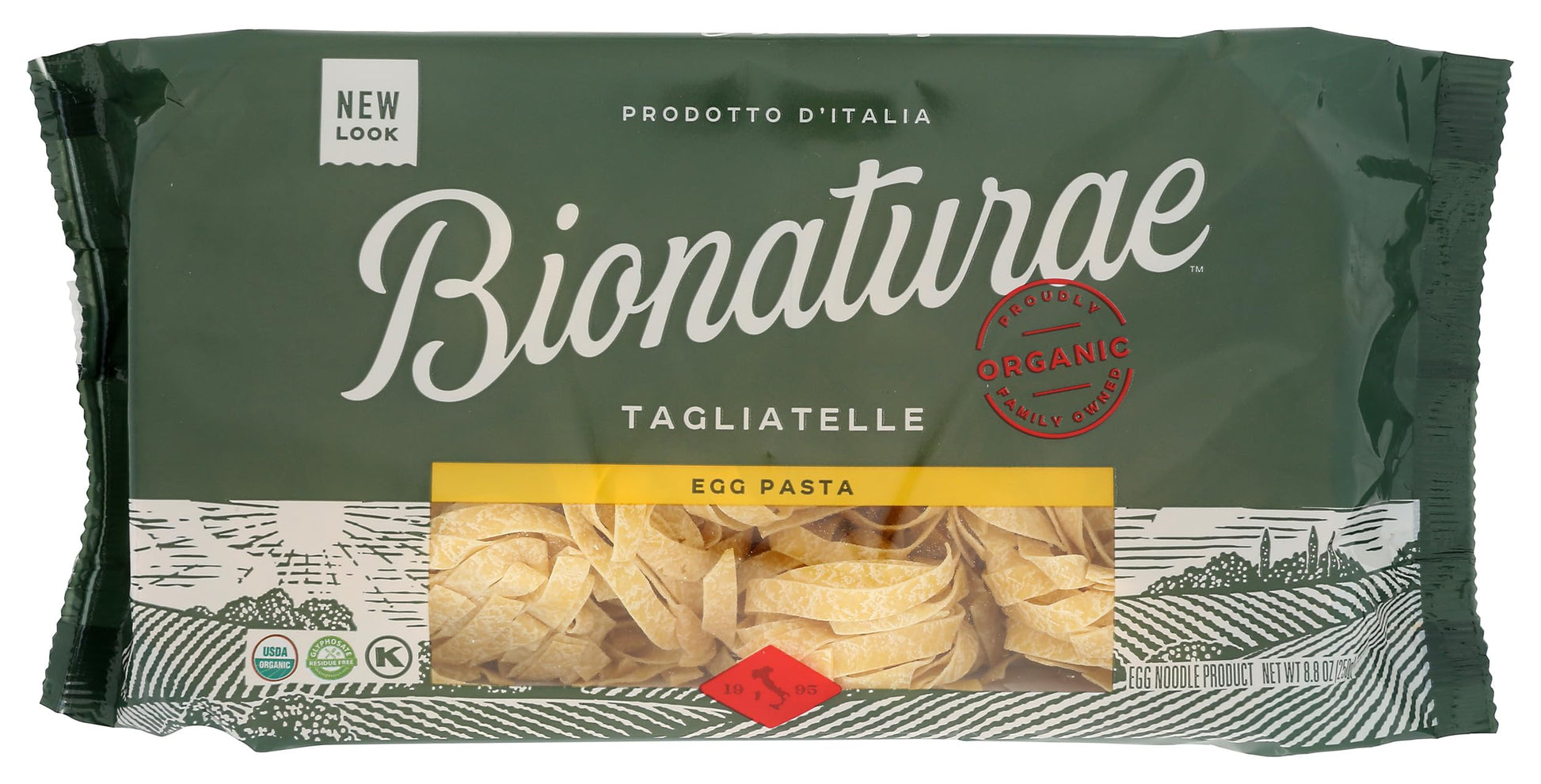 Bionaturae Egg Pasta, Tagliatelle, 8.8 Ounce