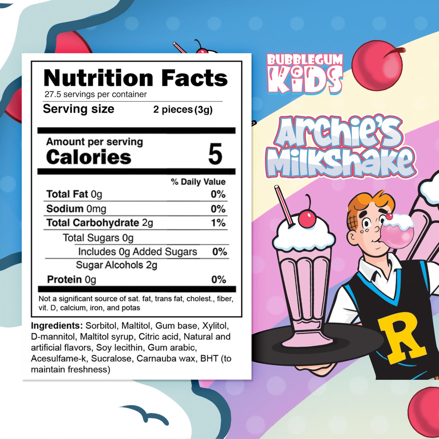 Bubblegum Kids Sugar Free Gum - For Kids And Adults - Vegan Friendly - Retro, Parent Approved Bubble Gum With Burst Of Sweet Fla