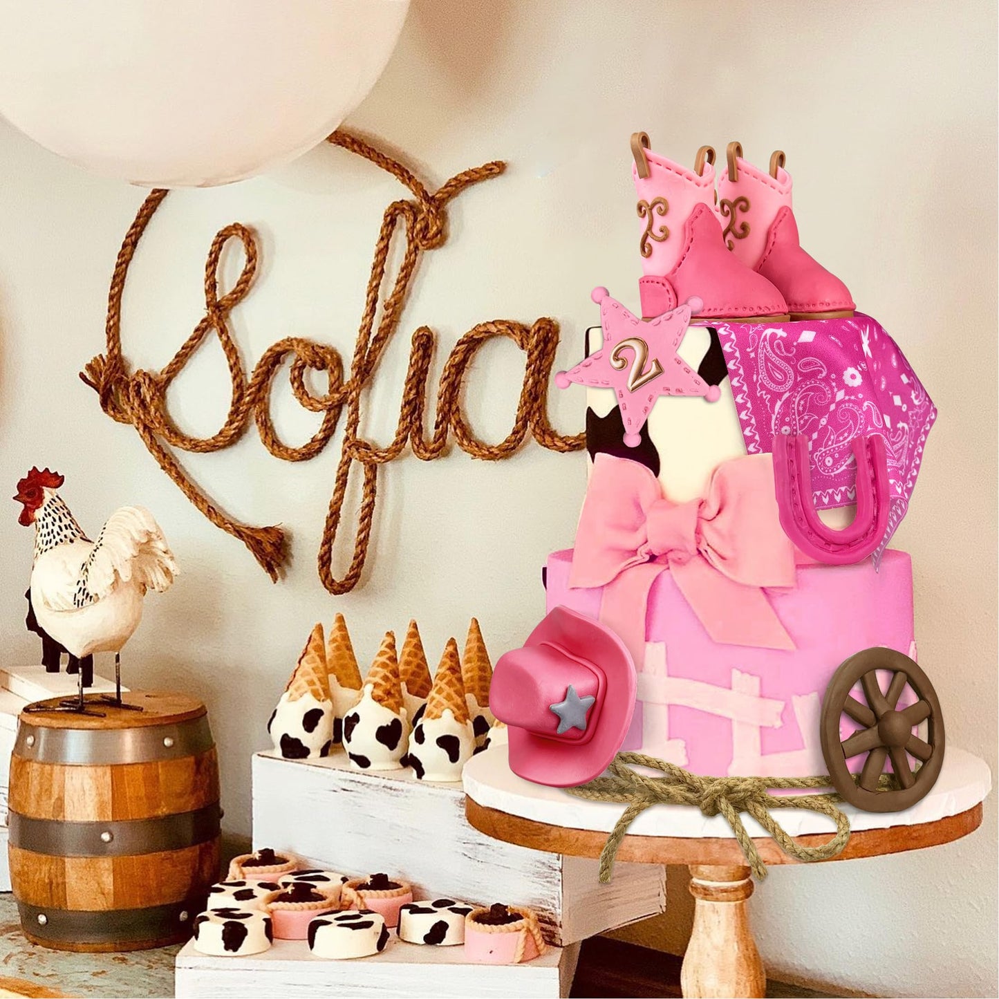Cowgirl Cake Decorations Cowgirl Hat And Boot Cake Toppers Western Cowboy Cowgirl Birthday Baby Shower For Western Theme Party F