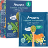 Amara Organic Baby Food - Stage 2 - Peas, Corn & Carrots - Baby Cereal To Mix With Breastmilk, Water Or Baby Formula - Shelf Sta