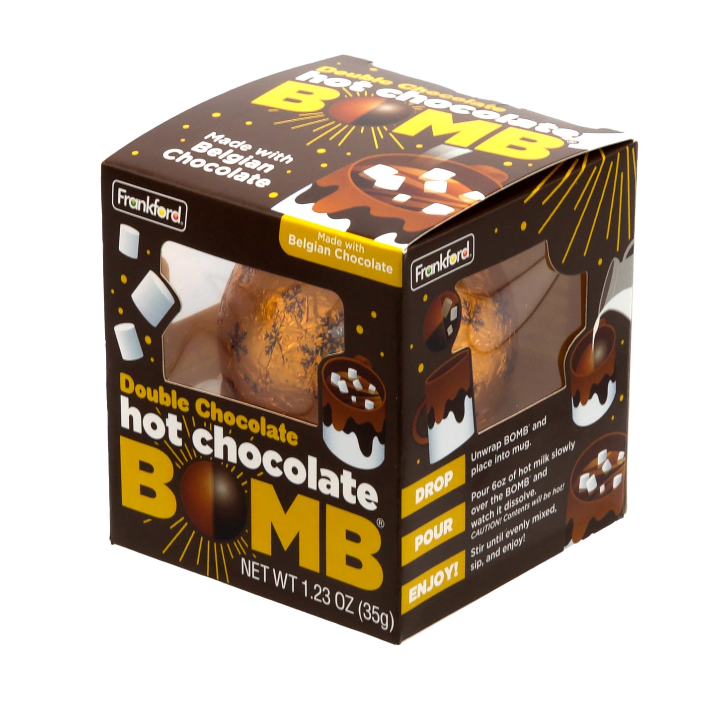 36 Pack Assorted Frankford Hot Chocolate  s - 18 Original Flavor  6 Peppermint  6 Double Chocolate  and 6 Salted Caramel Belgian Chocolate Hot Cocoa Melting Balls