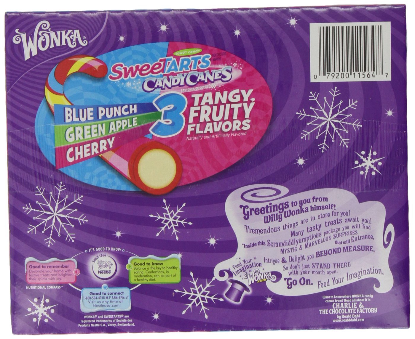 Sweetarts Candy Canes 12Ct.