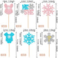 24 Pcs Snowflake Gender Reveal Cupcake Toppers Pink Blue Glitter He Or She Snowflake Cupcake Picks Boy Or Girl Cake Decorations