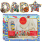 Dad Designer Cookie Decorating Kit for Father's Day - 8 Pre-Baked Vanilla Cookies with Cookie Icing, Edible Decorations and Glit