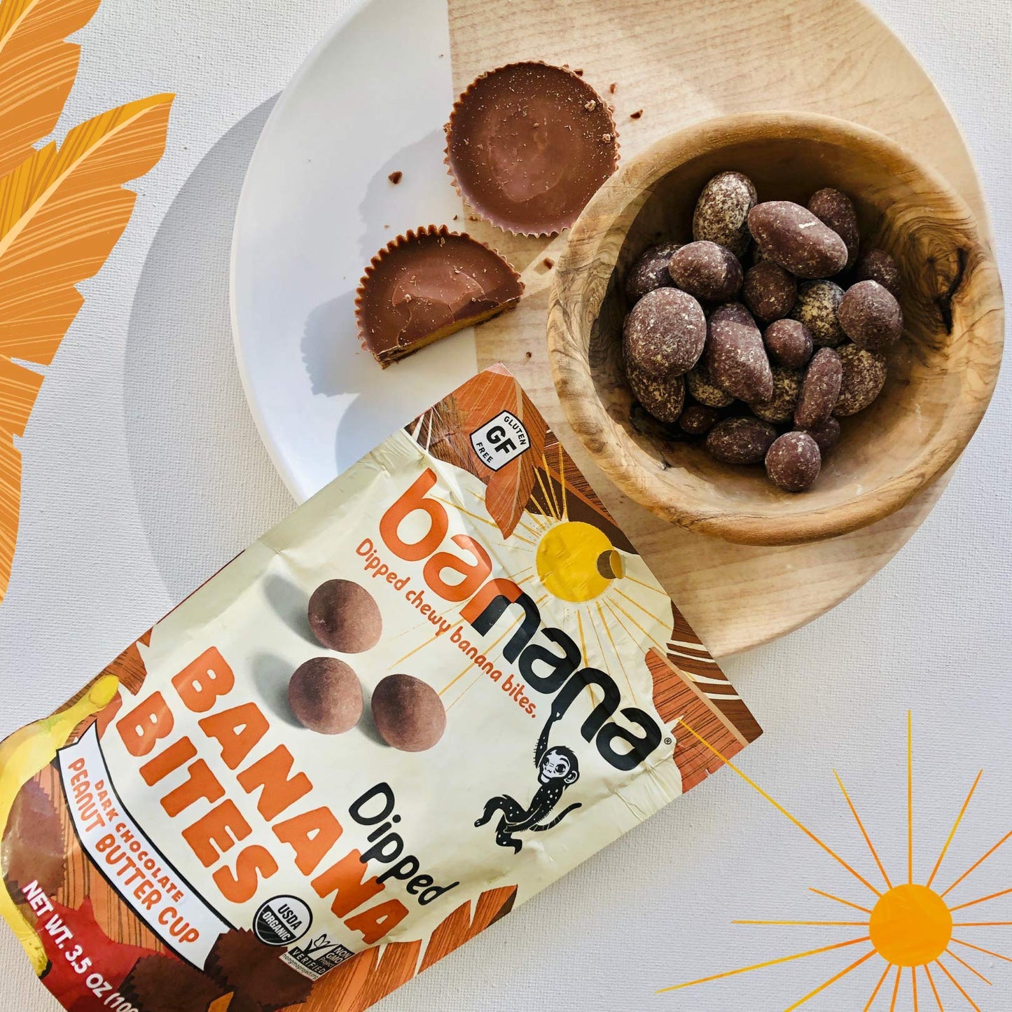 Barnana Organic Chewy Banana Bites, Peanut Butter Cup, 3.5 Ounce (Pack Of 12)