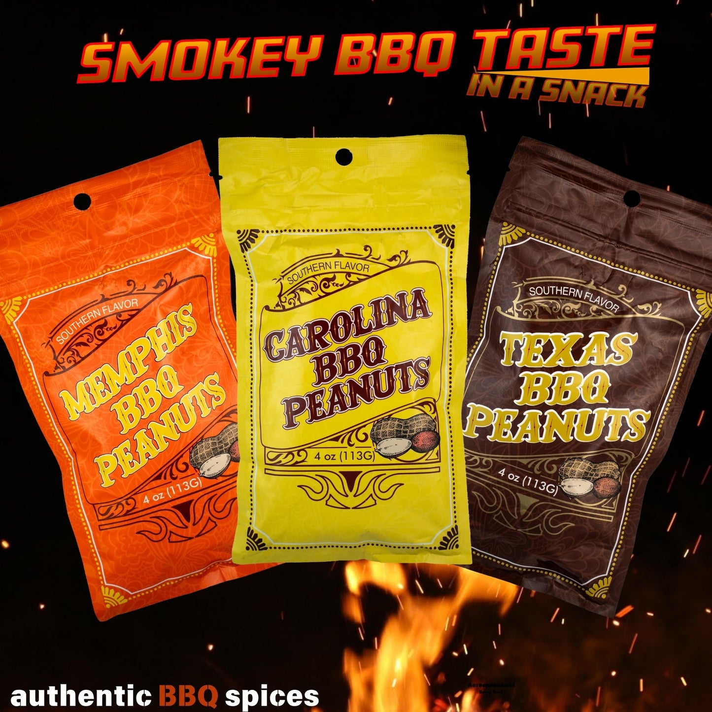 Damn, Man Snacks BBQ Peanuts Gift Basket - Gourmet Nuts Mix, 12 Ounce, Unique Texas & Memphis Flavors, Perfect for Parties and Gifts