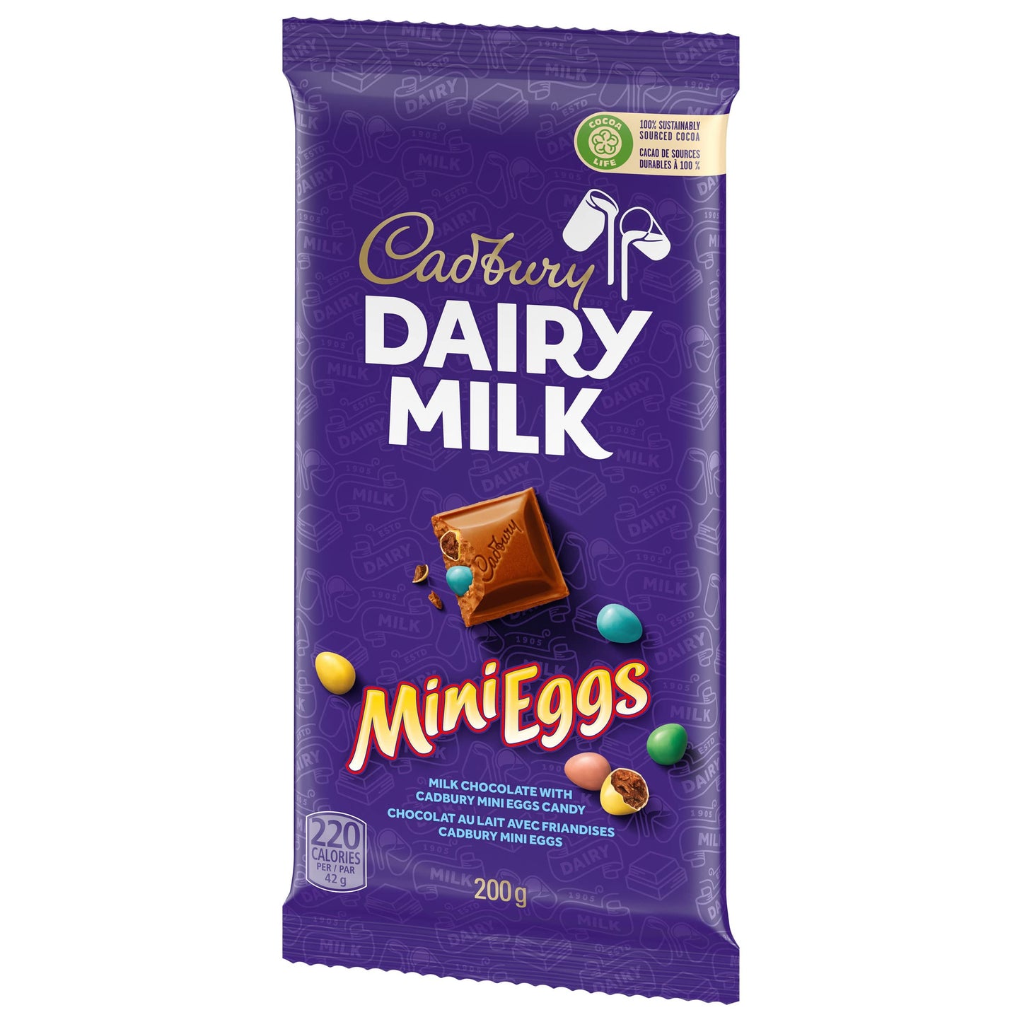 Dairy Milk Chocolate With Mini Eggs Bar, 200G/7Oz