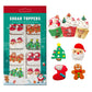 Christmas Sprinkles for Baking 16Pcs - 4 Designs Santa  Gingerbread Man  Holiday Stocking  Christmas Tree - Edible Decorations for Cookies  Cakes  Cupcakes  Holiday Desserts