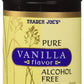 Trader Joes Pure Vanilla Flavor, Alcohol Free, 4 fl oz, Pack of 1
