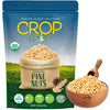 Crop By Pop - Organic Raw Pine Nuts Pignolias  Unsalted  Shelled  (16Oz - 1 Lb) Usda Organic & Non Gmo Certified - Bulk Nuts Packed Fresh In Resealable Bag - Plant Based  Vegan  Kosher