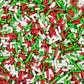 Twisweet Christmas Sprinkles, Edible Red Green White Sprinkles for Cake Decorating, Christmas Jimmies Sugar Sprinkle, Confetti B