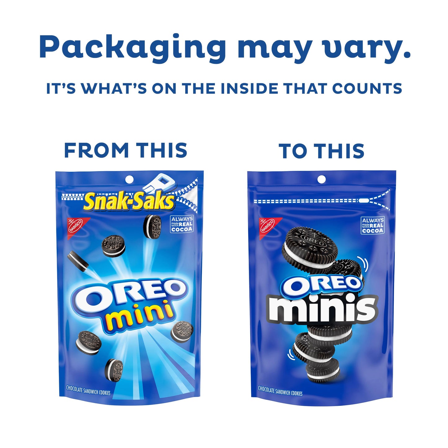 OREO Minis Chocolate Sandwich Cookies, 8 oz