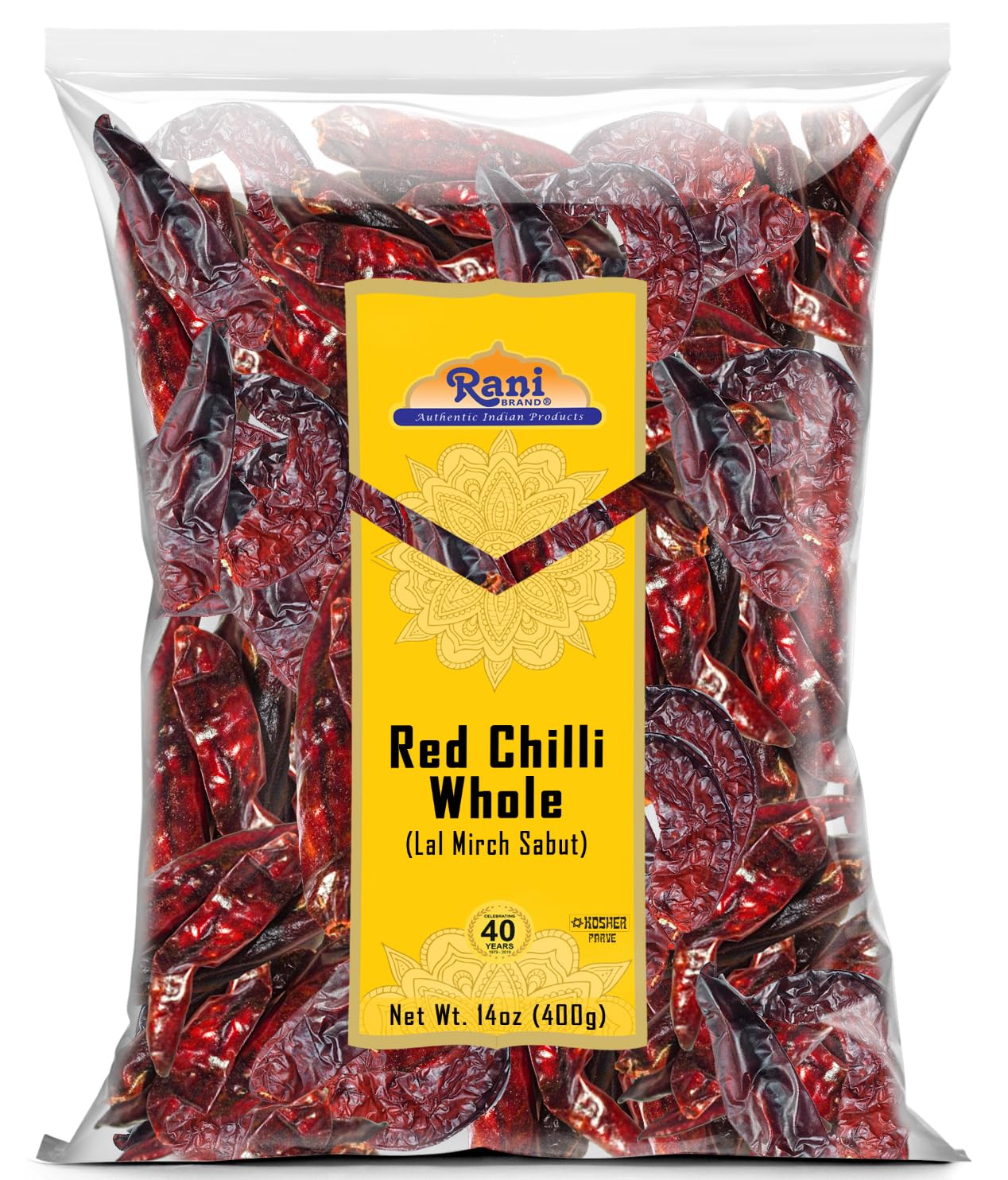 Rani Chilli Whole 14oz (400g) ~ All Natural | Vegan | No Colors | Gluten Friendly | NON-GMO | Kosher
