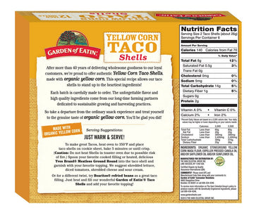 Garden of Eatin' Yellow Corn Taco Shells, 12 Count (Pack of 12)