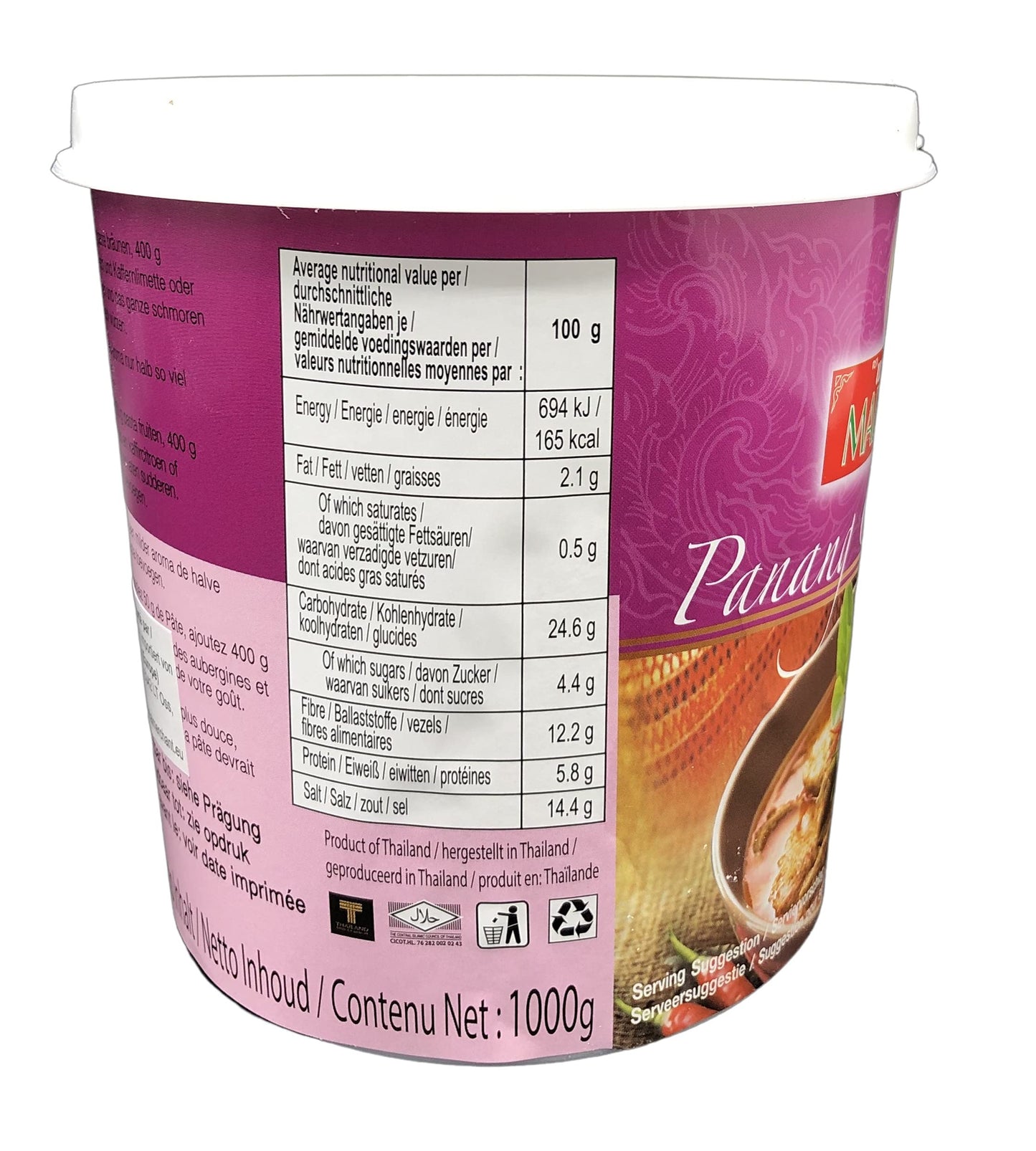 Thai Panang Curry Paste (1Kg By Mae Ploy)