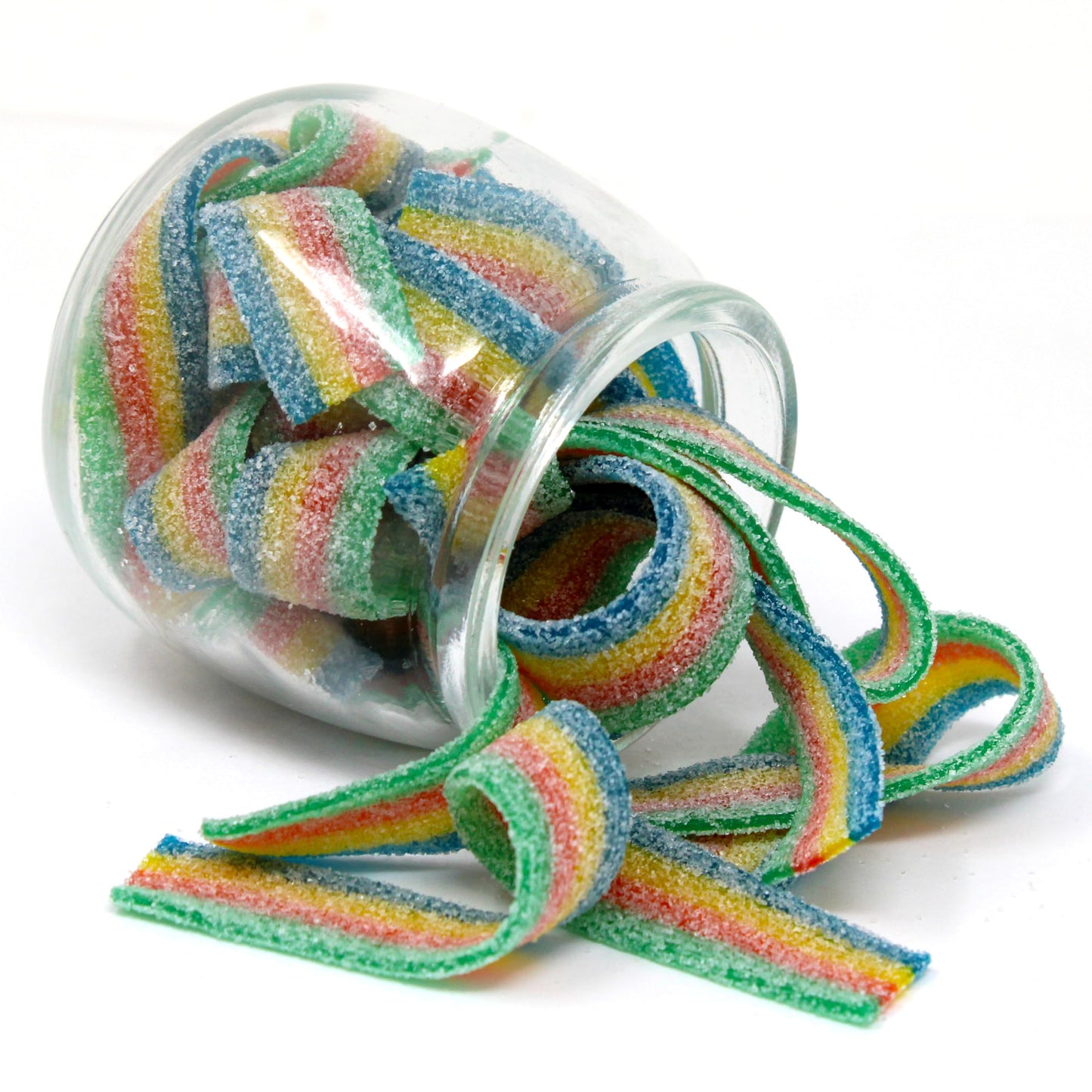 Snacktery Rainbow Sour Belts - Vibrant & Tangy Colorful Rainbow Sour Strips - Non Gmo, Vegan & Kosher Sour Gummy Candy - 4 Ounce