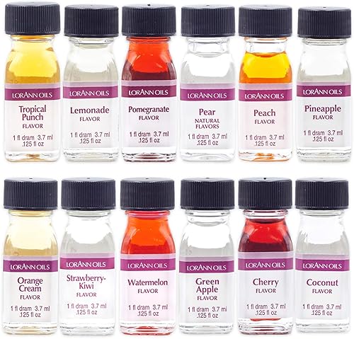 Lorann Ss Pack #2 Of 12 Fruity & More Flavors In 1 Dram Bottles (.0125 Fl Oz - 3.7Ml) Bottles
