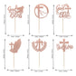 YCTHUNFISH 24 Pack Cupcake Toppers - Glitter Cross Dove of Peace, Rose Gold, Bamboo Material, Ideal for Religious Parties and Baby Showers