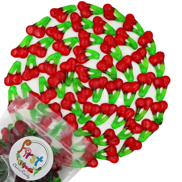 FirstChoiceCandy Gummy Fruit Candy (Happy Twin Cherry, 5 Pound (Pack of 1))