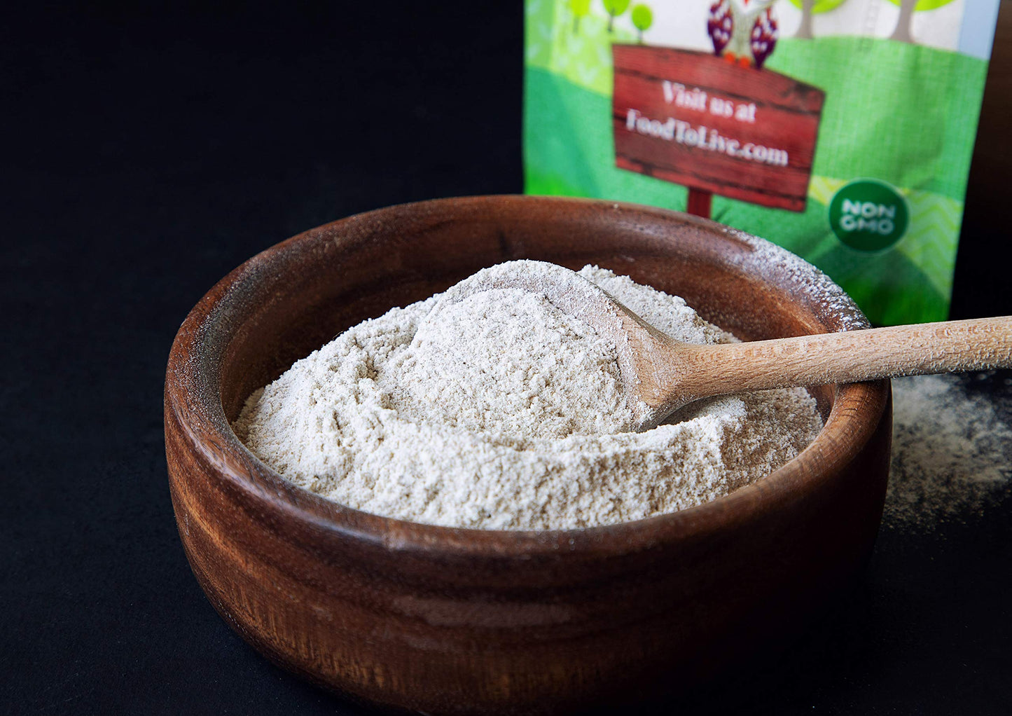 Food to Live Organic Dark Rye Flour, 1 Pound - Whole Grain, Non-GMO, Stone Ground, Kosher, Raw, Vegan, Bulk, Great for Baking Br