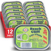 Beach Cliff Wild Caught Fish Steaks In Soybean Oil With Hot Green Chilies, 3.75 Oz Can (Pack Of 12) - 16G Protein Per Serving -