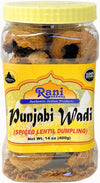 Rani Punjabi Wadi (Vadi) Lentil Spiced Flour Balls 14oz (400g) PET Jar ~ High Protein, All Natural | Vegan | No Colors | Indian 