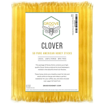 Clover Honey Sticks For Tea, Travel & Snacks - Premium Grade Pure Honey Packets Are Farm Fresh From Us Beekeepers - Each Honey S