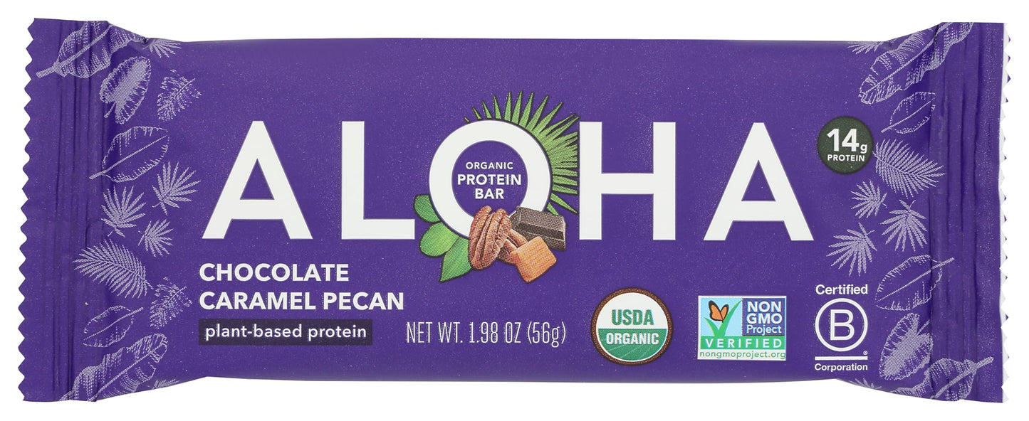 Aloha Organic Chocolate Caramel Pecan Bar, 1.98 OZ