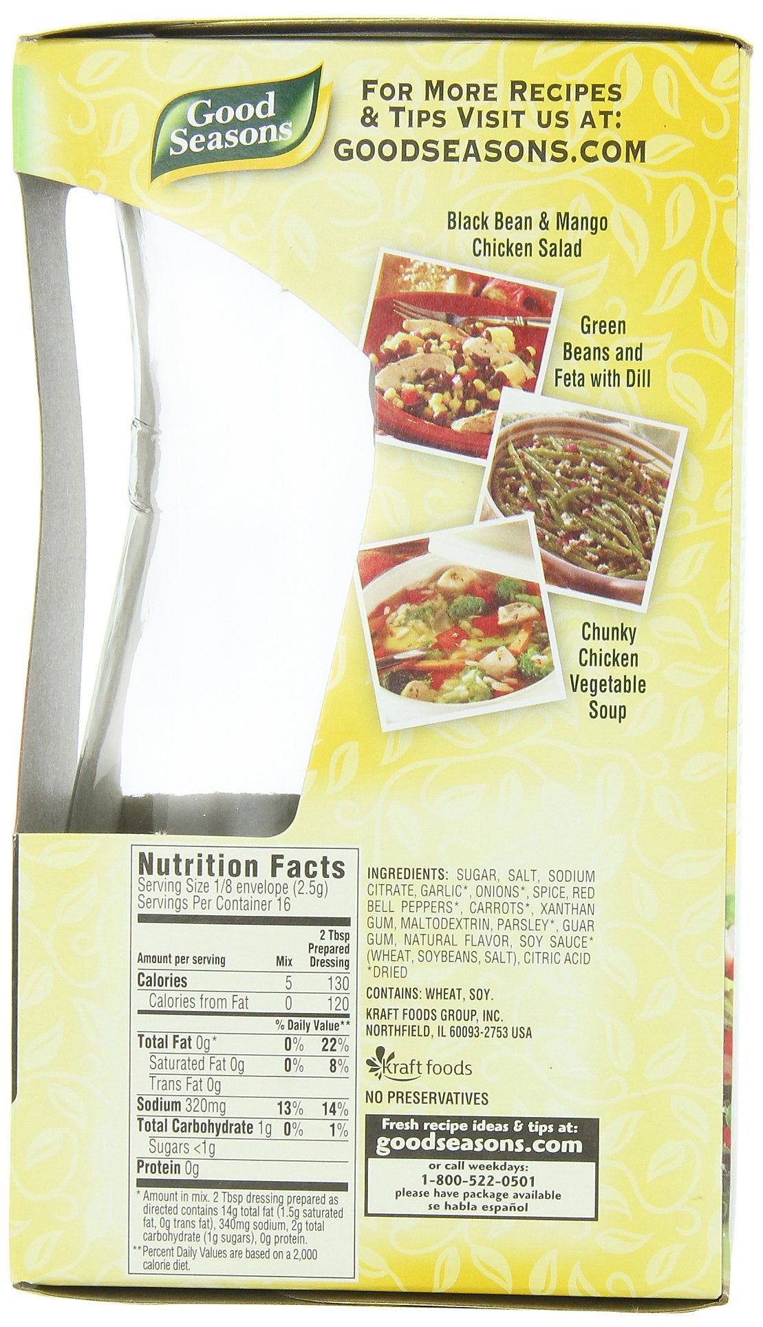 Good Seasons Salad Dressing & Recipe Kit, Cruet with 2-Count Italian Dressing Mix (Pack of 2),0.7 Ounce (Pack of 2)