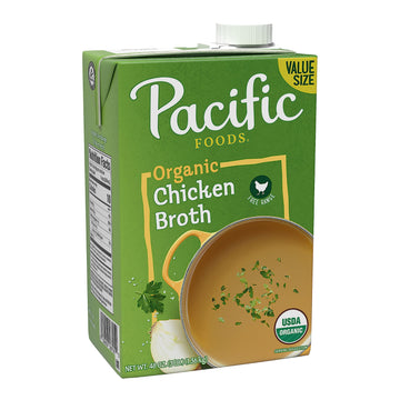 Pacific Foods Organic Free Range Chicken Broth, 48 oz Carton