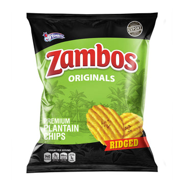 Zambos Plantain Chips Original, Ridged (Pack Of 12)